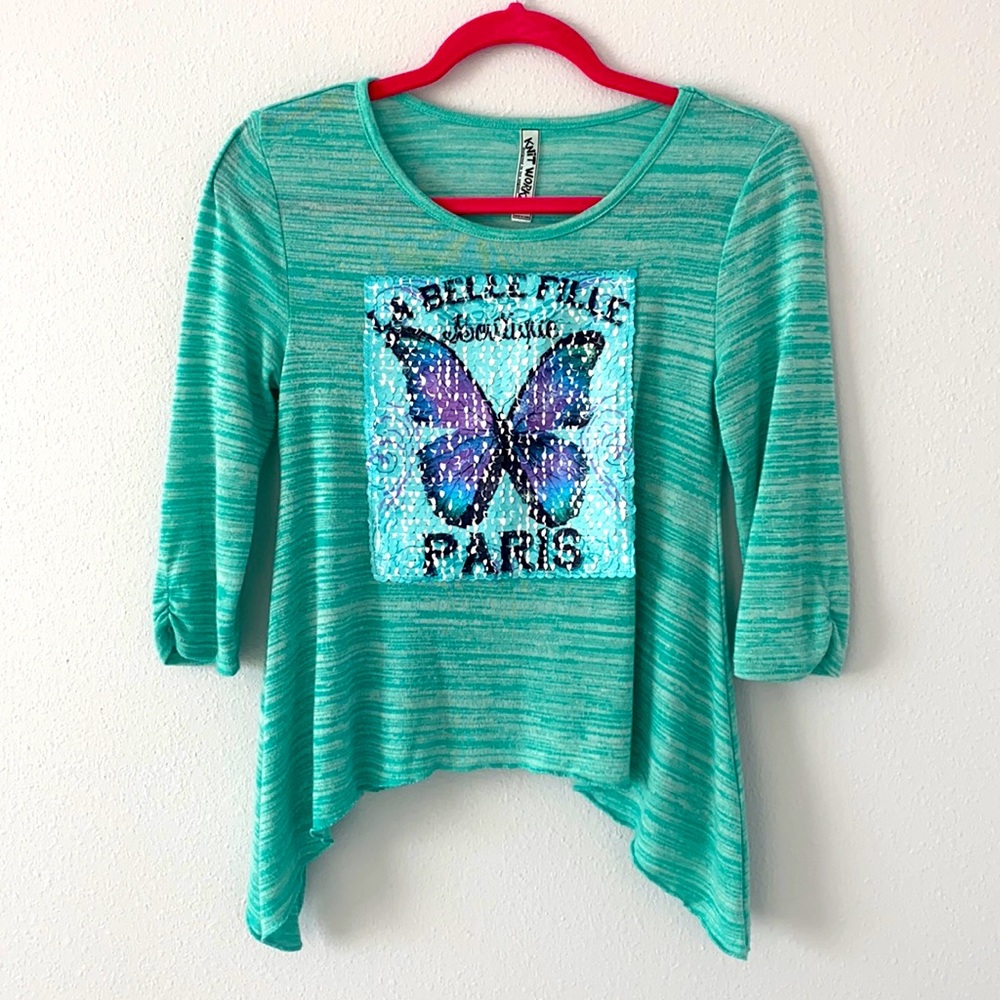 Teal Butterfly Shirt